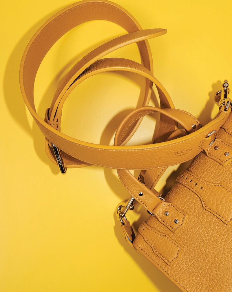 Mulberry’s mini Roxanne bag in Deep Amber Heavy Grain from its 50th anniversary collection COURTESY OF BRANDS