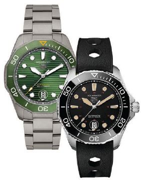 Two new iterations of TAG Heuer’s Aquaracer Professional 300 PHOTO COURTESY OF BRAND