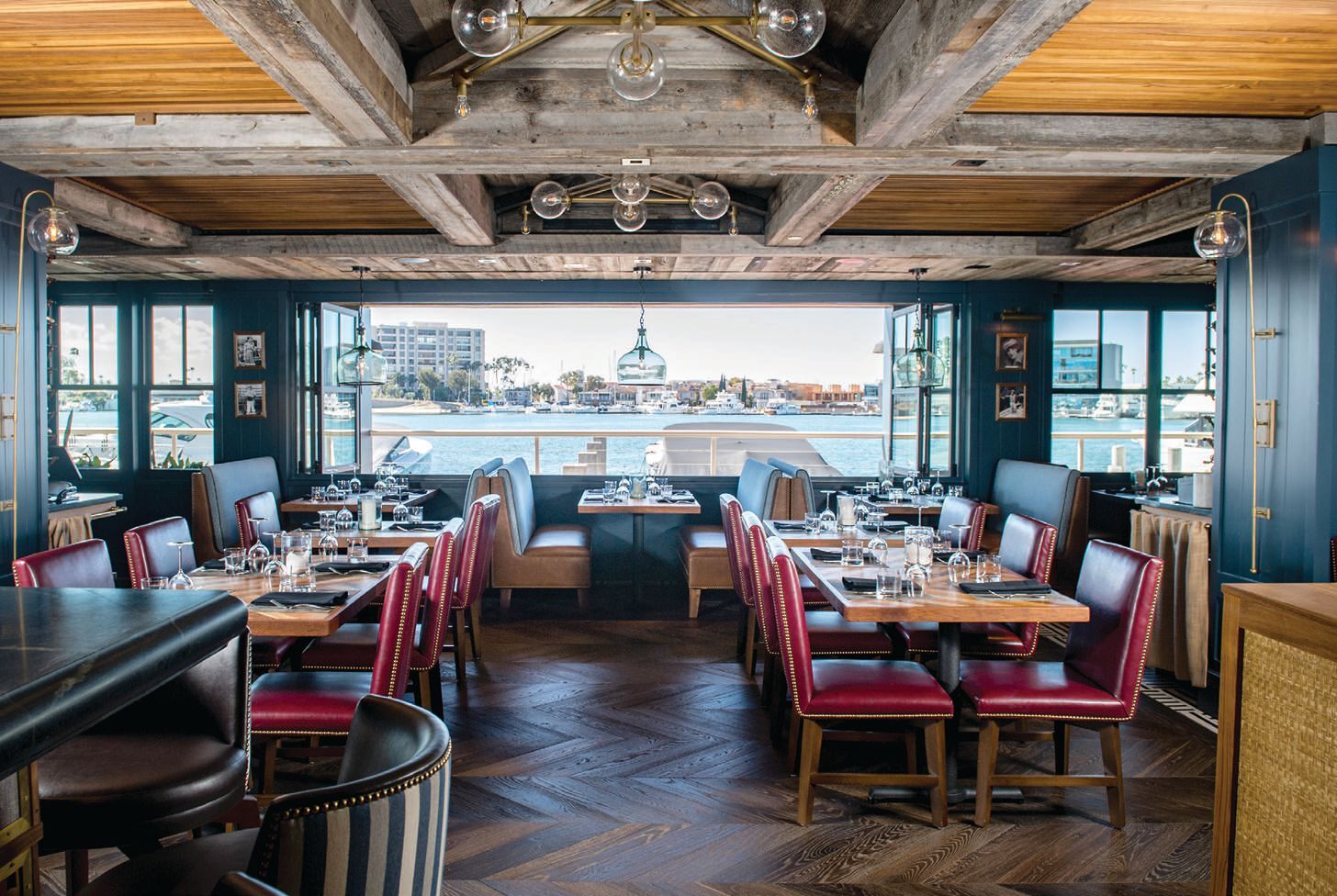 The waterfront dining room at Louie’s by the Bay PHOTO BY: ANNE WATSON
