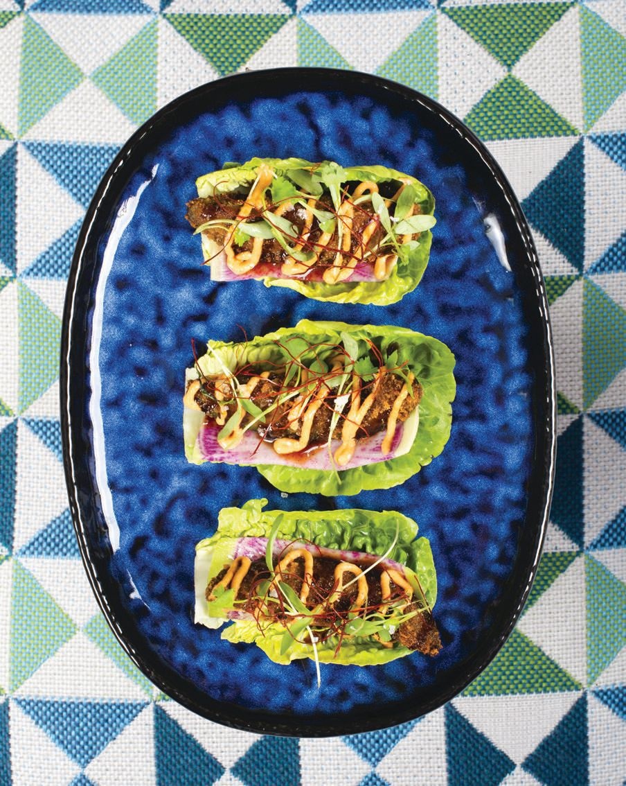 Topside’s crispy California avocadoes are a vegetarian-friendly option. PHOTO COURTESY OF BRANDS