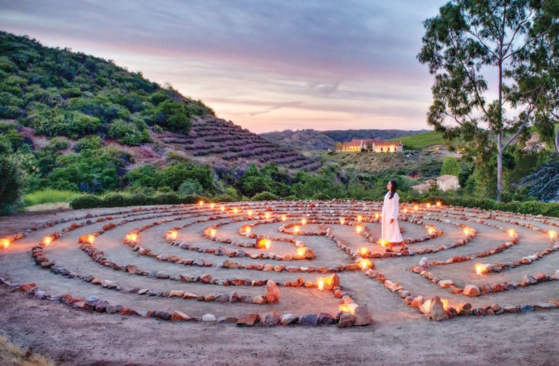 The candelit Labyrinth PHOTO COURTESY OF BRAND