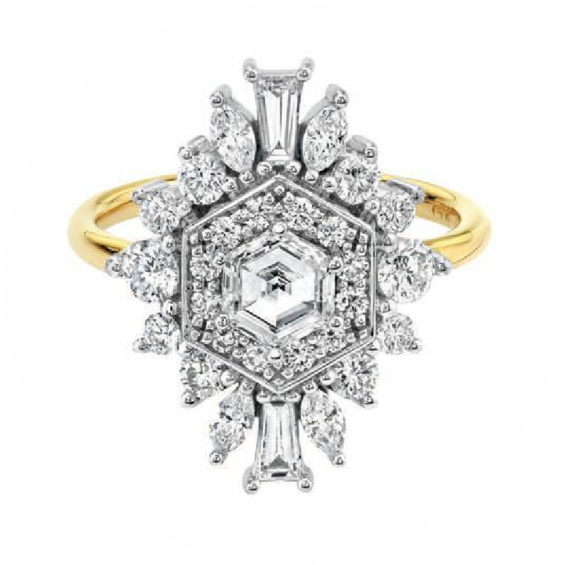 Marrow  Fine Stella art deco  engagement ring. PHOTO: COURTESY OF MARROW FINE