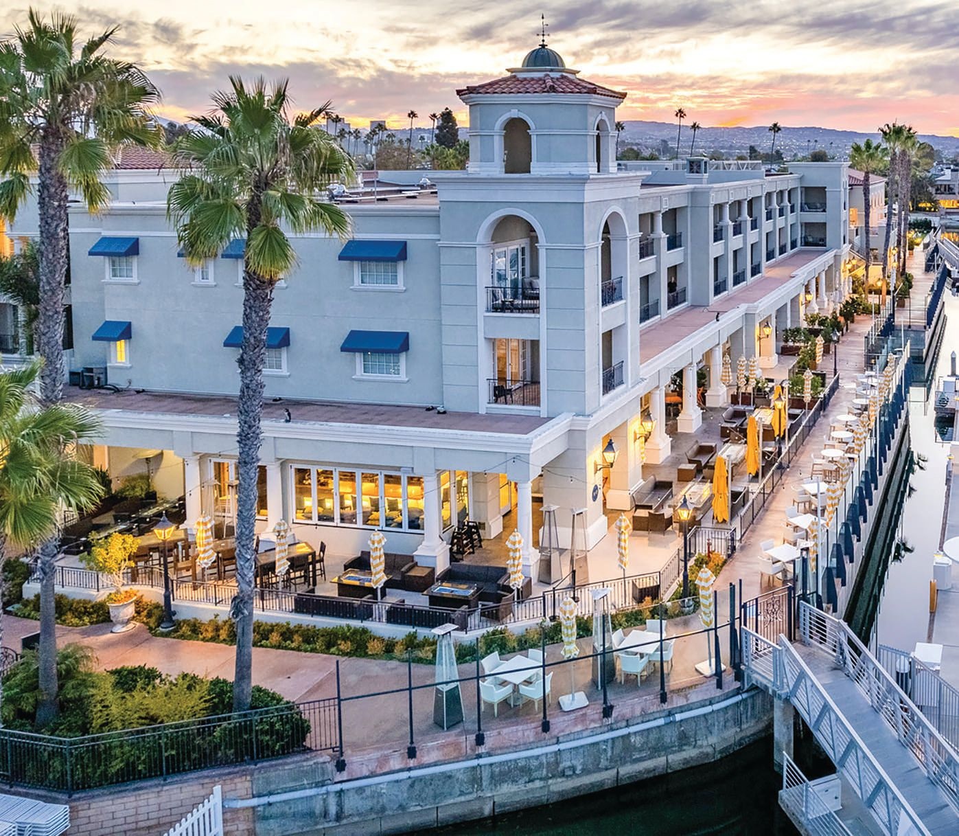 Enjoy waterfront dining and luxury accommodations at Balboa Bay Resort. PHOTO VISIT NEWPORT BEACH
