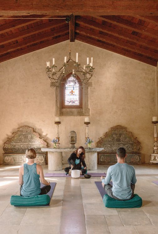 A healing sound bath is one of many meditative offerings PHOTO COURTESY OF BRAND
