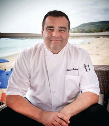 Executive chef and partner Rainer Schwarz leads the culinary program at The Deck and Driftwood Kitchen PHOTO COURTESY OF BRANDS