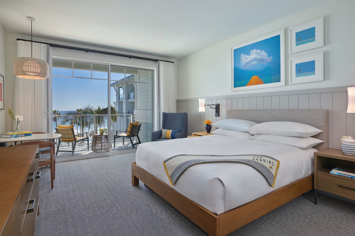 An ocean-view king room at The Seabird Resort. PHOTO COURTESY OF: THE SEABIRD RESORT